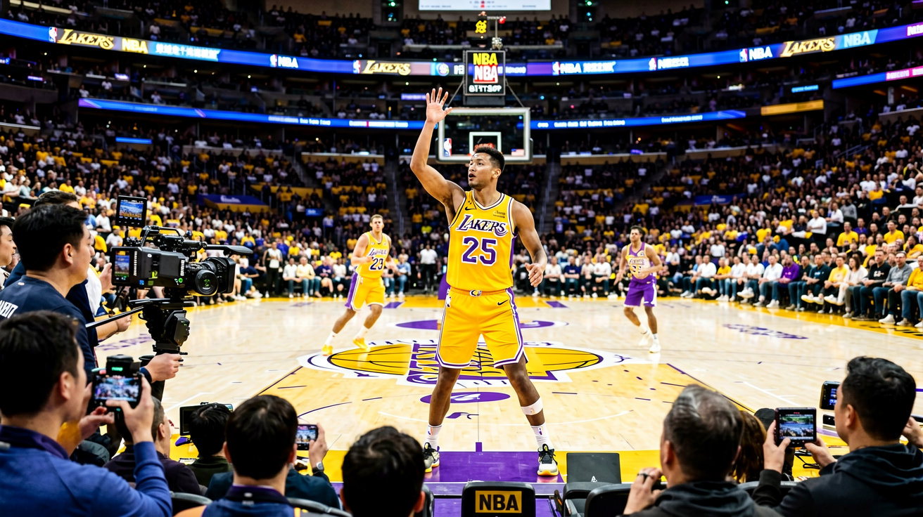 NBA湖人vs勇士比赛现场